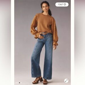NWT Anthropologie Puff-Sleeve Sweater Size Small